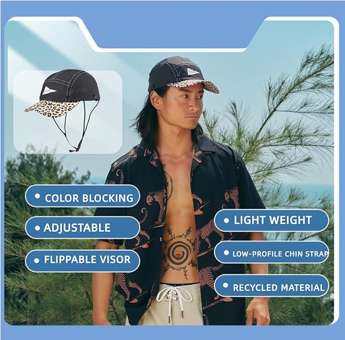 Vintage American-Style Sports Sunscreen Baseball Cap,Outdoor Camping Sunshade Waterproof and Non-Slip Surfing Hat Water Sport