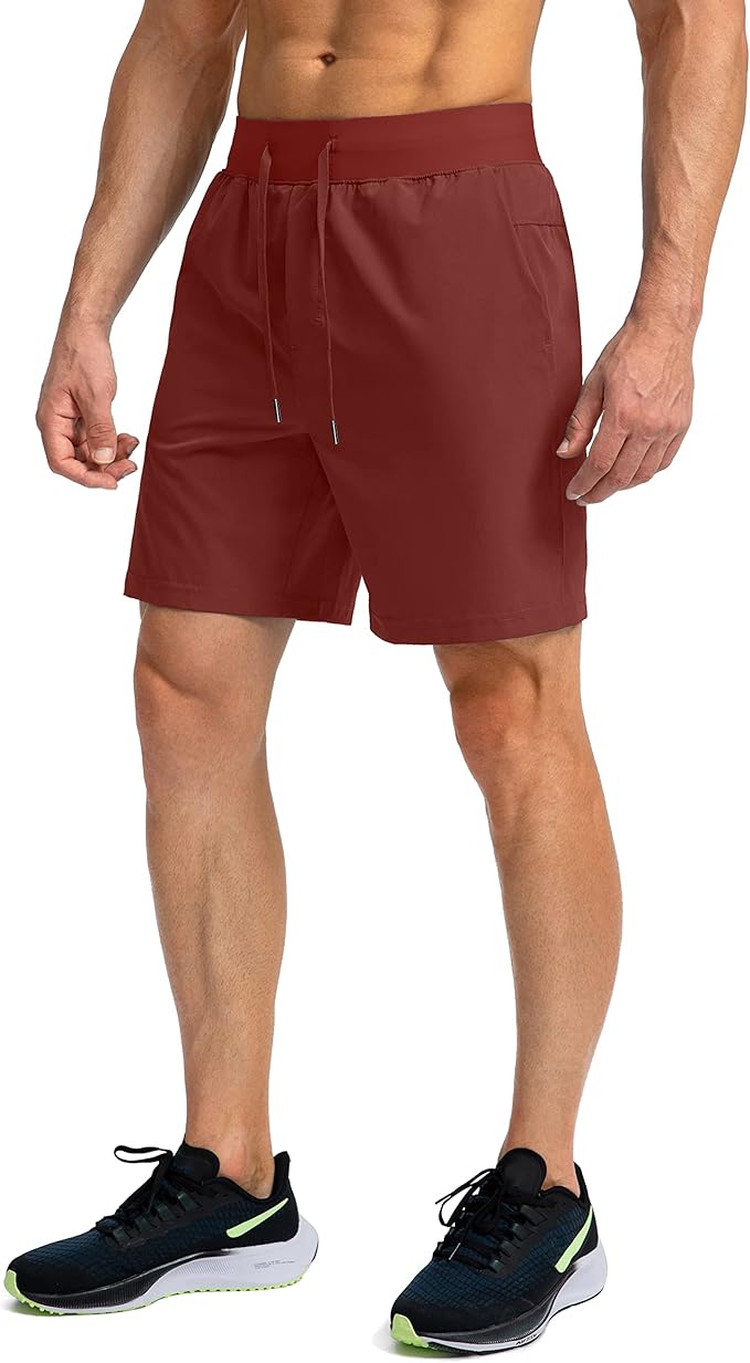 Men's Running Shorts with Zipper Pockets 9 Inch/ 7 Inch / 5 Inch Lightweight Quick Dry Gym Workout Athletic Shorts for Men