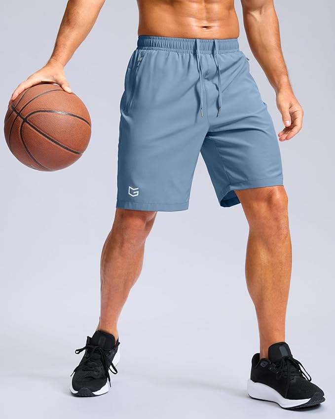G Gradual Men's Athletic Running Shorts with Zipper Pockets Quick Dry 7"/ 5"/ 9" Workout Gym Shorts for Basketball Hiking