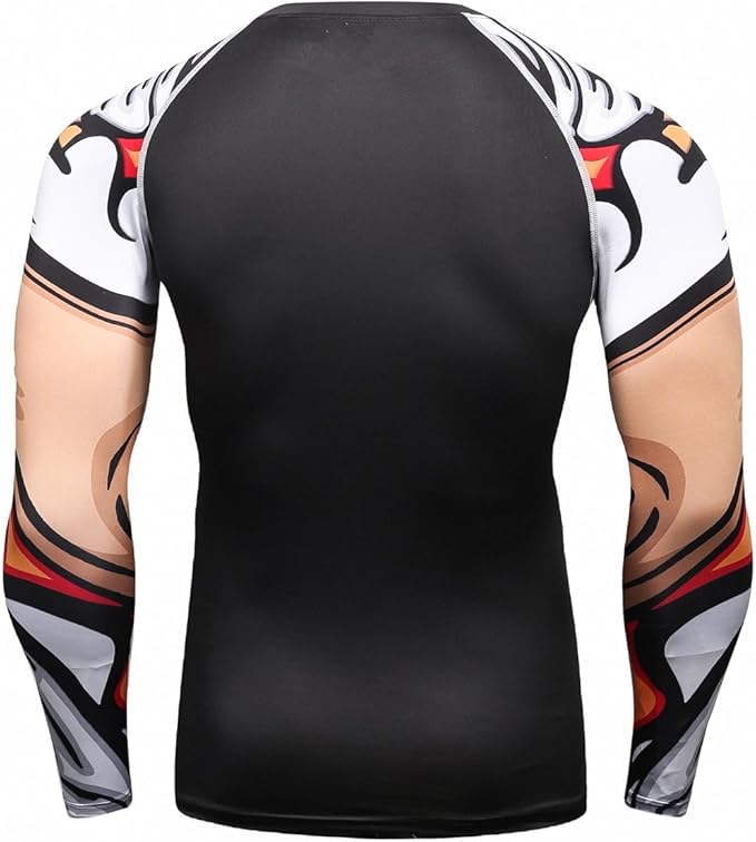 Men's Soft Slim Long Sleeve Dry-Fit Compression Gym Trainning Shirt