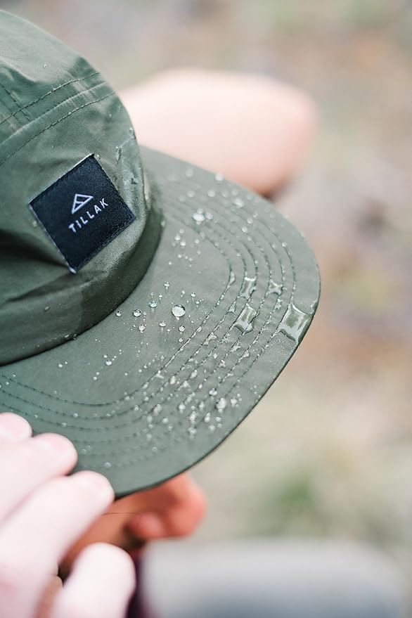 Tillak Wallowa Camp Hat, Lightweight Nylon 5 Panel Cap with Snap Closure