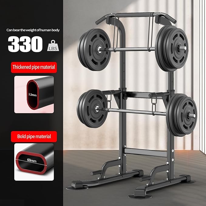 Dip Station - Home Gym Strength Training Pull-Ups Dip-Ups 330Lbs