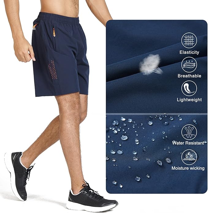 NORTHYARD Men's Athletic Running Shorts Quick Dry Workout Shorts 7"/ 5"/ 9" Lightweight Sports Gym Basketball Tennis Hiking