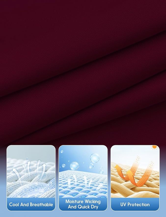 Men's Long Sleeve Moisture Wicking Athletic Shirts, Dry Fit Long Sleeve UV Protection Shirts Men for Workout, Running, Hiking