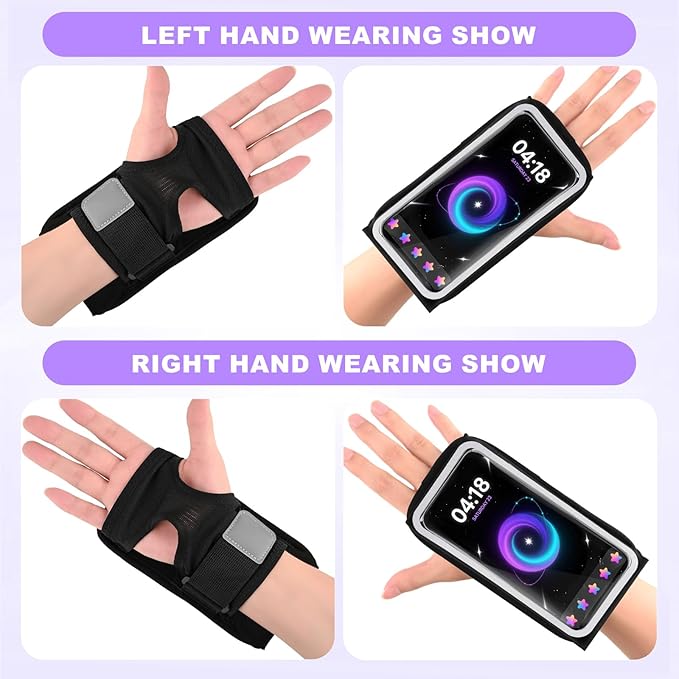 Running Armband for Phone, Adjustable Reflective Sports Wristband & Forearm Band for iPhone 17/16/15/14/13 Pro Max Samsung Galaxy S23/S22, up to 7", Secure Fitness Phone Holder for Men Women