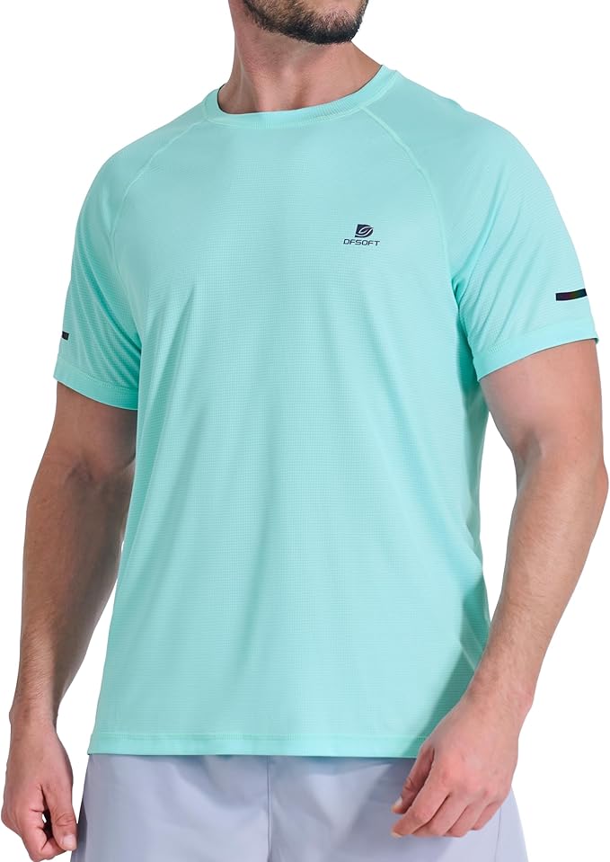 Men's Short Sleeve Workout Shirts Quick Dry Lightweight T-Shirts Gym Running Athletic Tshirt for Summer