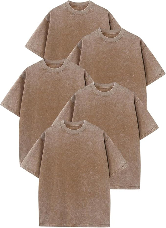 Workout T Shirts for Men Oversized Gym Loose Fit Tshirt Heavy Cotton Washed Vintage Faded Sleeping Tee Unisex Tops