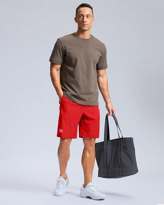 G Gradual Men's Athletic Running Shorts with Zipper Pockets Quick Dry 7"/ 5"/ 9" Workout Gym Shorts for Basketball Hiking