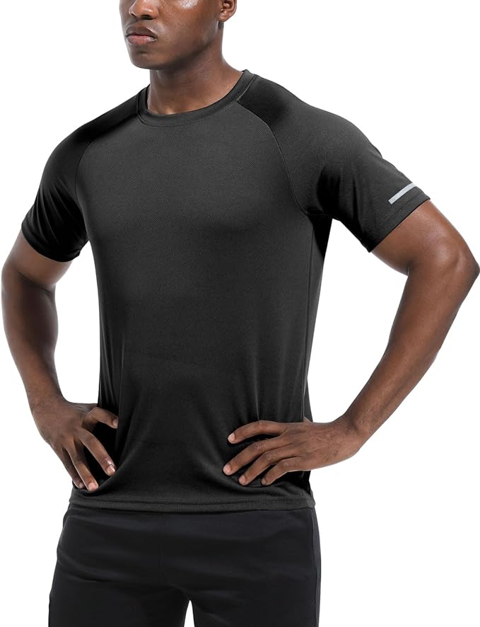 Boyzn 1, 3, 5 or 7 Pack Men's Workout Running Shirts, Dry Fit Moisture Wicking T-Shirt, Gym Athletic Short Sleeve Tee Shirts