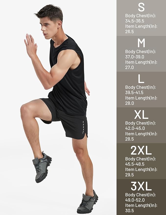 MIER Men's Workout Tank Tops UPF 50+ Swim Shirts Quick Dry Running Sleeveless UV Protection Muscle Tees