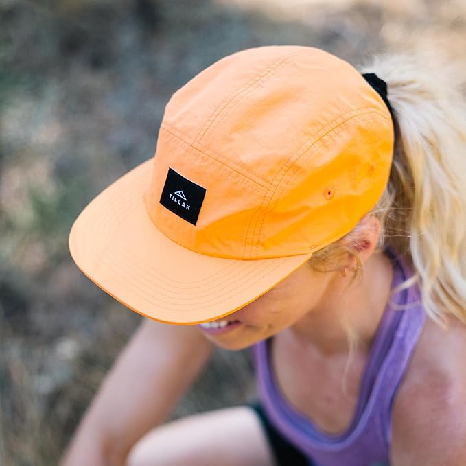 Tillak Wallowa Camp Hat, Lightweight Nylon 5 Panel Cap with Snap Closure