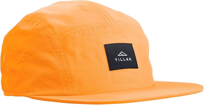 Tillak Wallowa Camp Hat, Lightweight Nylon 5 Panel Cap with Snap Closure