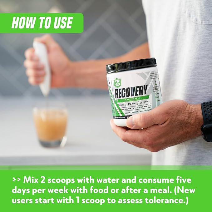 Outwork Nutrition Post Workout Recovery Powder - Creatine Monohydrate, KSM-66 Ashwagandha & Tart Cherry - Speeds Recovery, Eases Soreness - Creatine Powder for Men & Women, Green Apple, 240 Gr