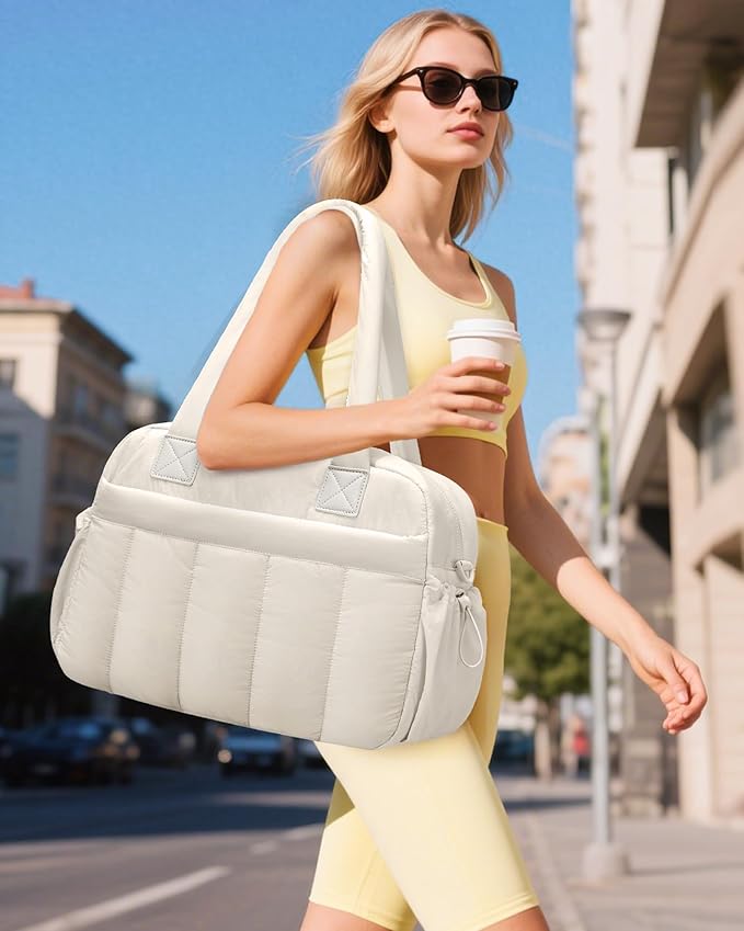 oscaurt Gym Bag for Women Lightweight Duffle Bag for Travel with Toiletry Pouch Water Resistant Carry On Weekender Overnight Duffel