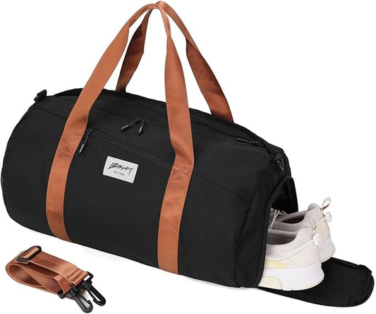 BE SMART Waterproof Mens Gym Bag with Shoe Compartment, Duffle Bags with Wet Pocket for Men, Lightweight Large Sport Duffel Option With Tpu Pocket for Overnight Weekender, Fitness, Swim, Boxing,Travel