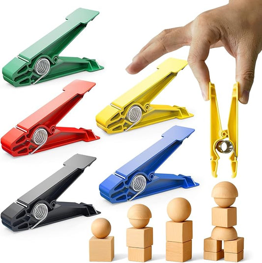 FitBeast Finger Exerciser Set – 5 Resistance Clips for Hand Therapy, Grip Strength & Dexterity – Ideal Finger Strengthener for Rehab, Stroke Recovery, Arthritis, Seniors & Athletes