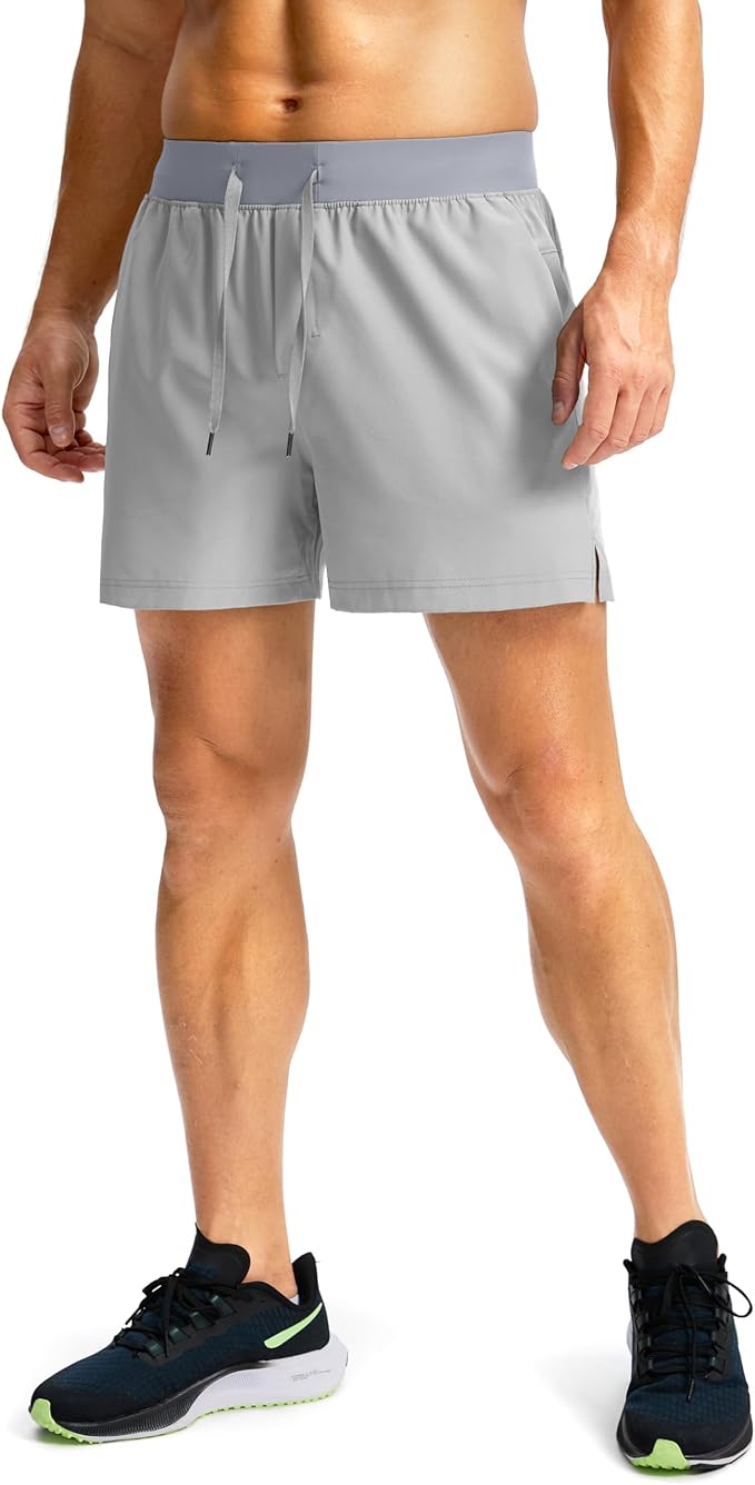 Men's Running Shorts with Zipper Pockets 9 Inch/ 7 Inch / 5 Inch Lightweight Quick Dry Gym Workout Athletic Shorts for Men