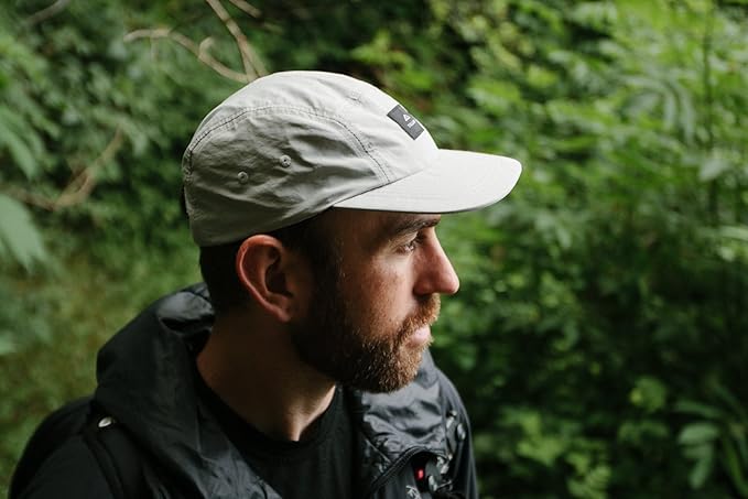 Tillak Wallowa Camp Hat, Lightweight Nylon 5 Panel Cap with Snap Closure