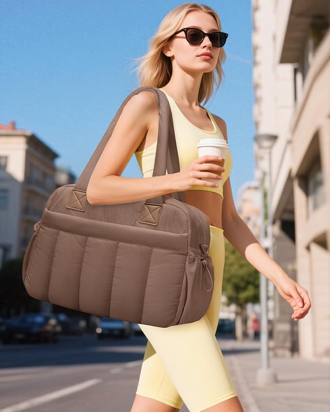 oscaurt Gym Bag for Women Lightweight Duffle Bag for Travel with Toiletry Pouch Water Resistant Carry On Weekender Overnight Duffel