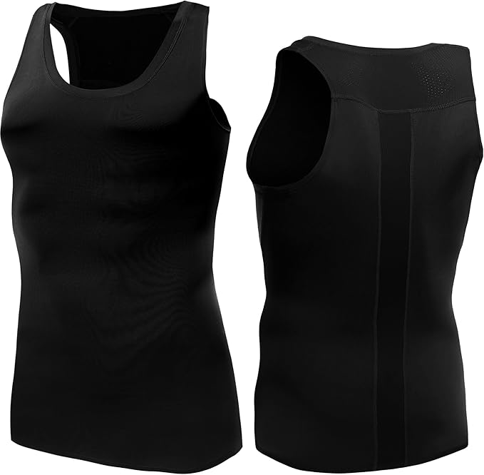 NELEUS Men's 3 Pack Dry Fit Compression Tank Top
