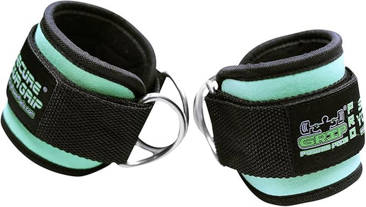 Ankle Straps for Cable Machines Double D-Ring Gym Adjustable Neoprene Premium Cuffs to Enhance Legs Abs & Glutes Kickbacks Workouts Leg Curls Extensions Booty Hip Abductors Exercise for Men & Women