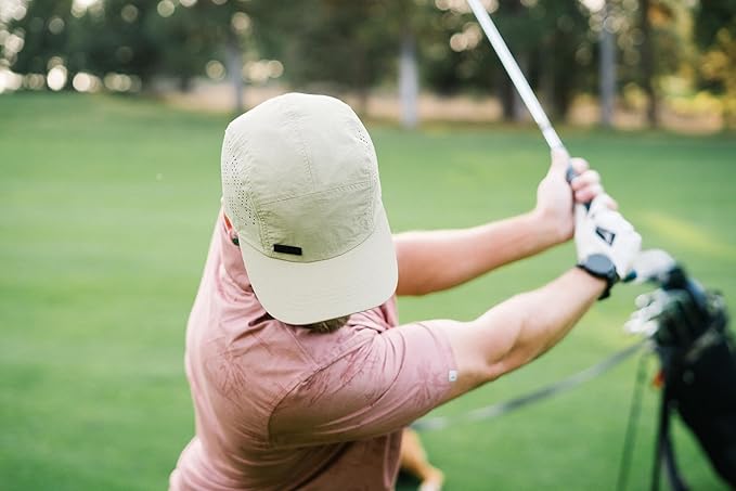 Tillak Vista Hat, Lightweight Nylon 5 Panel Cap with Snap Closure and Laser-Cut Ventilation