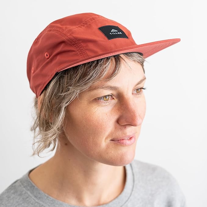Tillak Wallowa Camp Hat, Lightweight Nylon 5 Panel Cap with Snap Closure