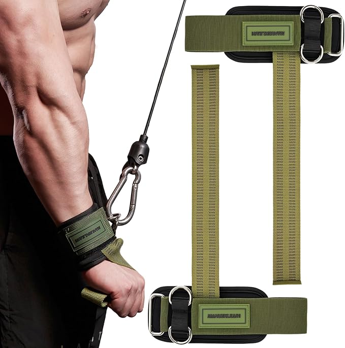 MANUEKLEAR Non-Slip Wrist Straps for Weightlifting Deadlifting, Gym Lifting Straps with D Rings for Cable Machine Workout, 10mm Neoprene Padded Weight lifting Wrist Wraps for Men Women