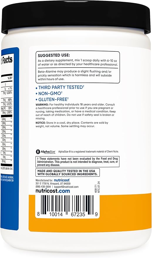 Nutricost Stim-Free Pre-Workout, 30 Servings (Peach Mango) - Caffeine Free, Stimulant Free, Non-GMO, Gluten Free