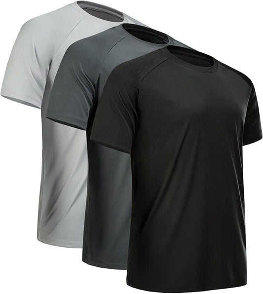 CE' CERDR Mens Workout Shirts Quick Dry Performance Short Sleeve Athletic Shirts