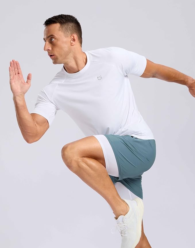 G Gradual Men's Workout Athletic T-Shirts Moisture Wicking Cooling Running Shirts Short Sleeve Performance Tee for Gym Tennis