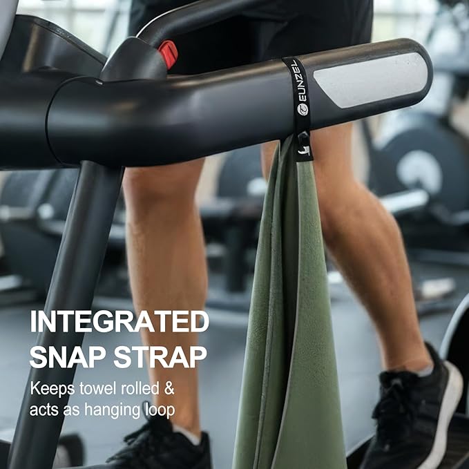 Eunzel Microfiber Workout Towel,Quick Dry Silver Ion Absorbent Sweat Gym Towel for Workout, Camping, Travel, Exercise& Fitness 31.5"x15.7", Set of 5 Colorful