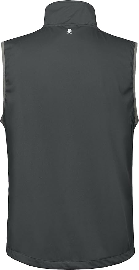 Little Donkey Andy Men's Lightweight Softshell Vest Windproof Sleeveless Jacket for Travel Hiking Running Golf