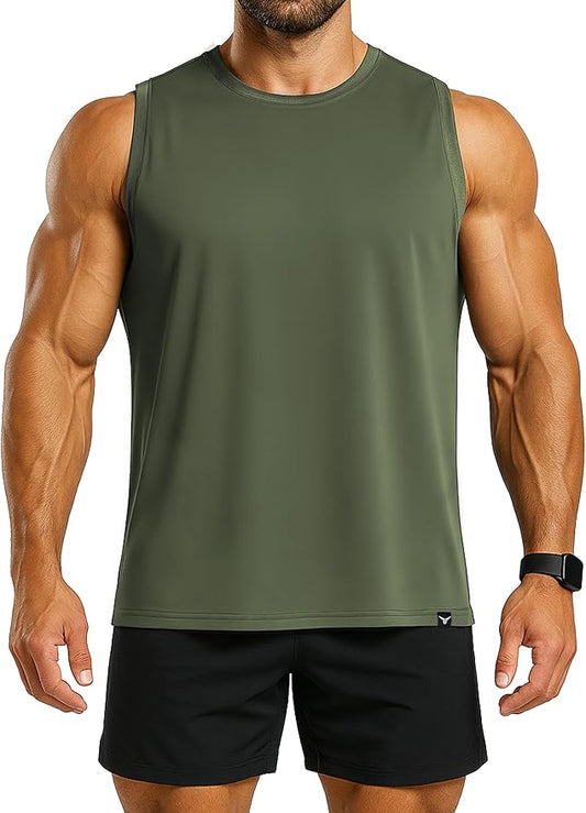 Men's Athletic Tank Tops Sleeveless Muscle Shirts Workout Running Bodybuilding Gym Tanks