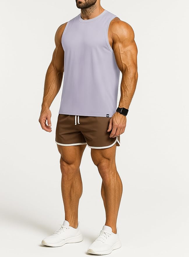 Men's Athletic Tank Tops Sleeveless Muscle Shirts Workout Running Bodybuilding Gym Tanks