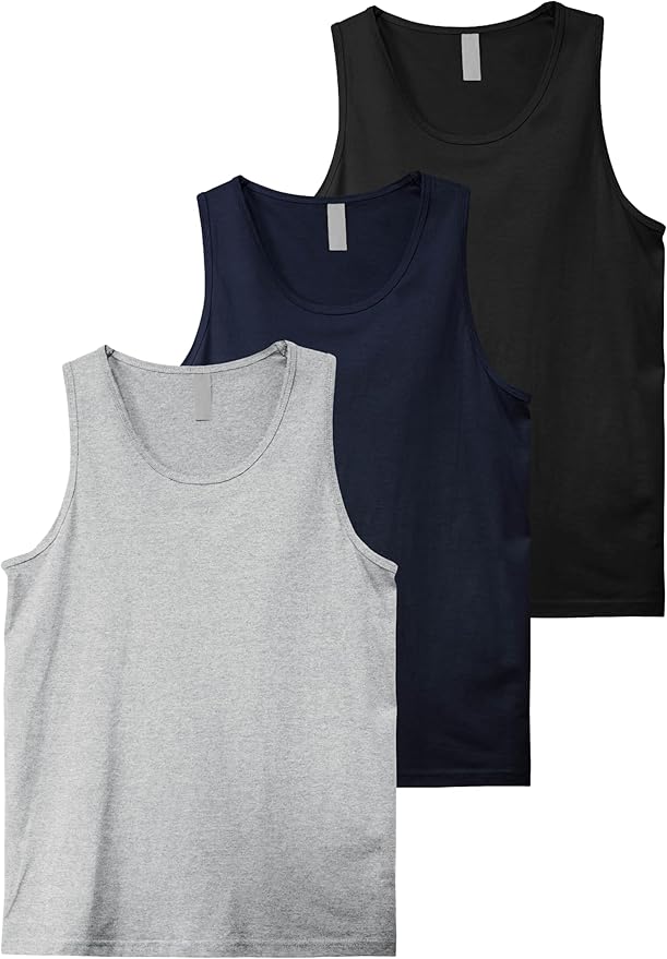 Hat and Beyond Mens Tank Top Soft Performance Boxing Gym Shirts Plain Muscle Tee