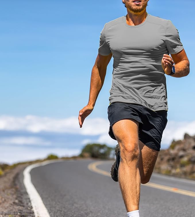 CE' CERDR Mens Workout Shirts Quick Dry Performance Short Sleeve Athletic Shirts