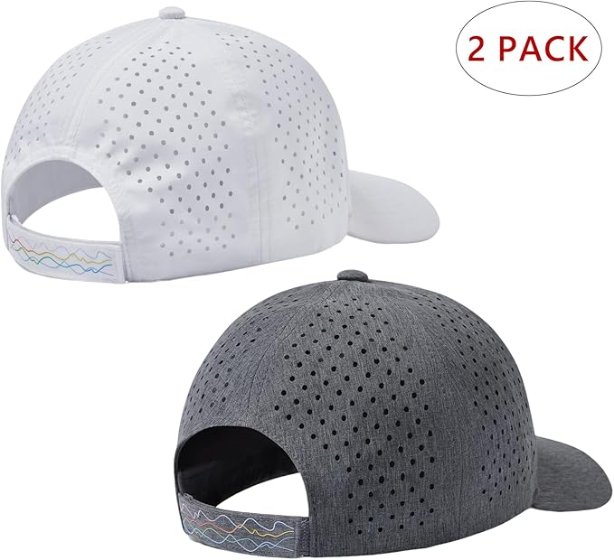 UPF 50+ Performance Water Resistant Baseball Cap Lightweight Breathable Hat Golf Running Boat Hiking for Men Women