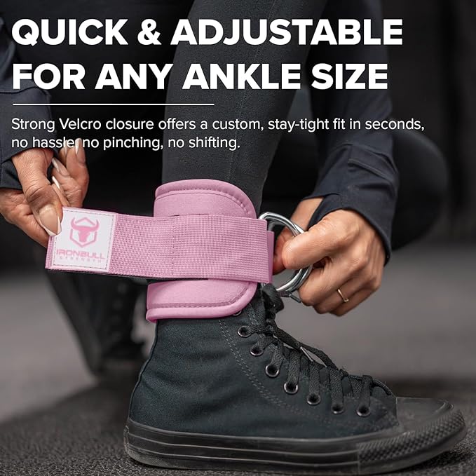 Women's Ankle Strap for Cable Machines & Resistance Bands: Gym & Home Workout Cuff Attachment for Leg Extensions, Kickbacks, Hip Abductors - Booty Exercises