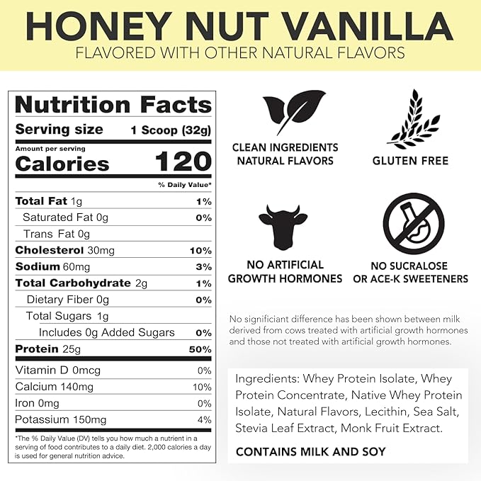 Naturally Flavored Rival Whey - Honey Nut Vanilla- 5lb