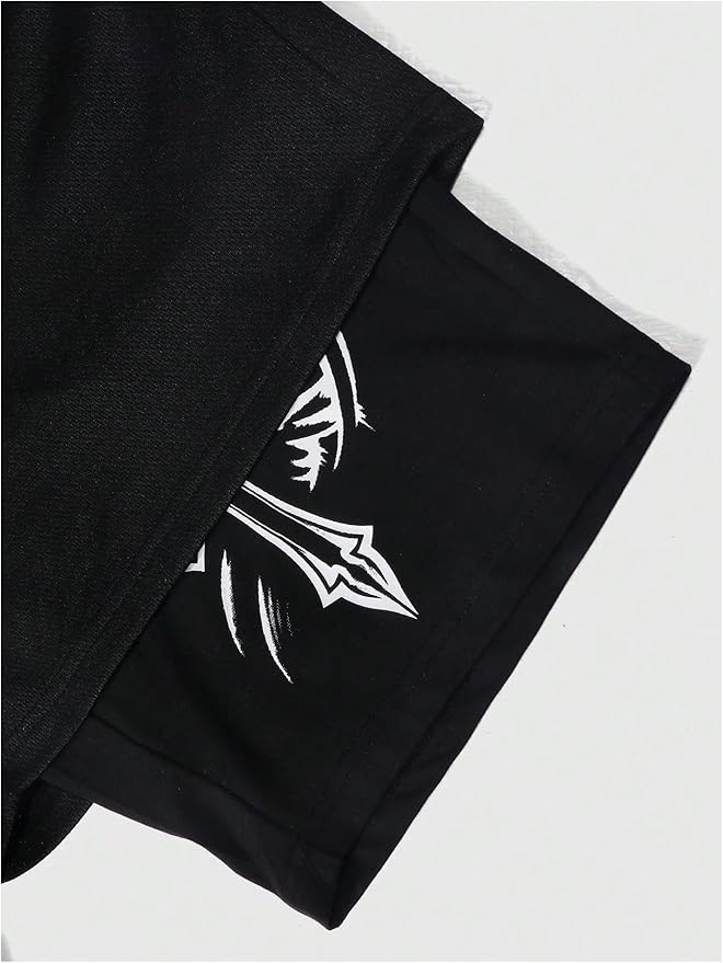 Men's Graphic Shorts with Liner Cross Print Drawstring 2 in 1 Gym Track Bottoms