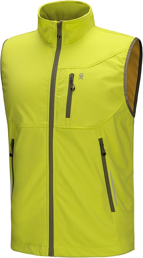 Little Donkey Andy Men's Lightweight Softshell Vest Windproof Sleeveless Jacket for Travel Hiking Running Golf