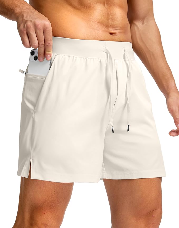 Men's Running Shorts with Zipper Pockets 9 Inch/ 7 Inch / 5 Inch Lightweight Quick Dry Gym Workout Athletic Shorts for Men