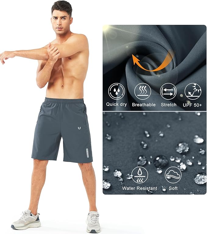 NORTHYARD Men's Athletic Running Shorts Quick Dry Workout Shorts 7"/ 5"/ 9" Lightweight Sports Gym Basketball Tennis Hiking