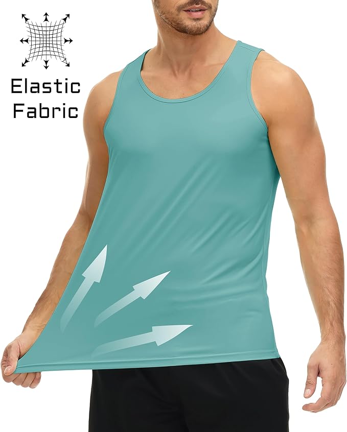 MAGCOMSEN Mens Workout Tank Tops Undershirt Cotton Muscle Athletic Sleeveless Shirts for Gym