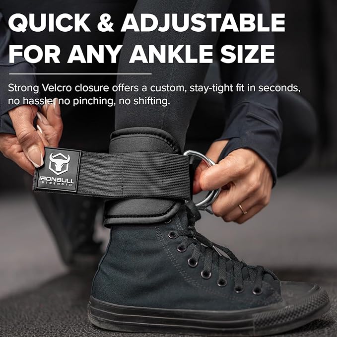 Women's Ankle Strap for Cable Machines & Resistance Bands: Gym & Home Workout Cuff Attachment for Leg Extensions, Kickbacks, Hip Abductors - Booty Exercises