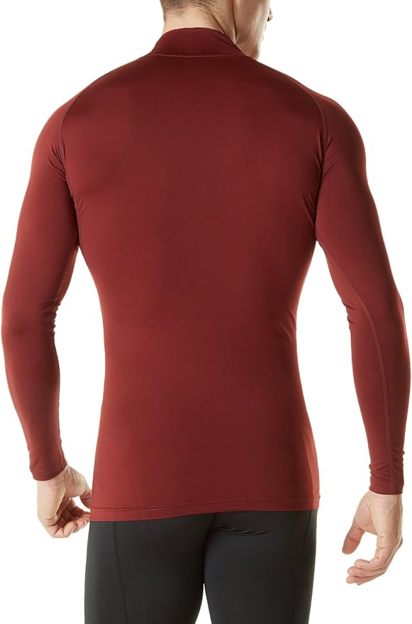 TSLA Men's Thermal Long Sleeve Compression Shirts, Mock/Turtleneck Winter Sports Running Base Layer Top