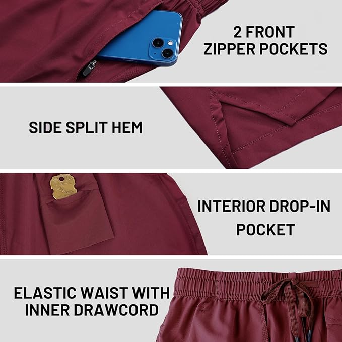 MIER Men's Workout Running Shorts Quick Dry Active 5 Inches Shorts with Pockets, Lightweight, Breathable