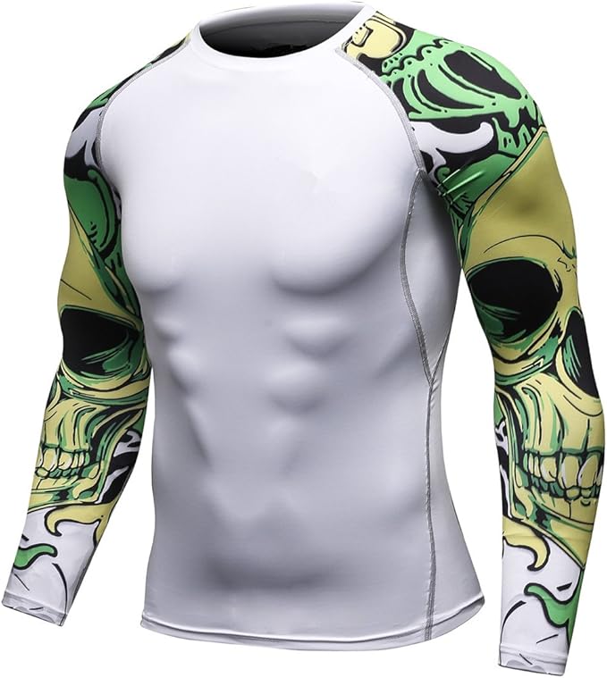 Men's Soft Slim Long Sleeve Dry-Fit Compression Gym Trainning Shirt