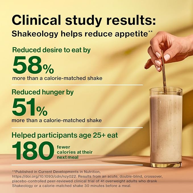 Shakeology Plant Based Protein Powder Blend – Gluten-Free Shake with Vitamins and Minerals – Helps Support Weight Loss, Lean Muscle, Gut Health – Cafe Latte, 30 Servings